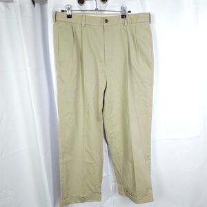 Brooks Brothers Advantage Chino Men's 35x26 Cotton Pleated Cuffed